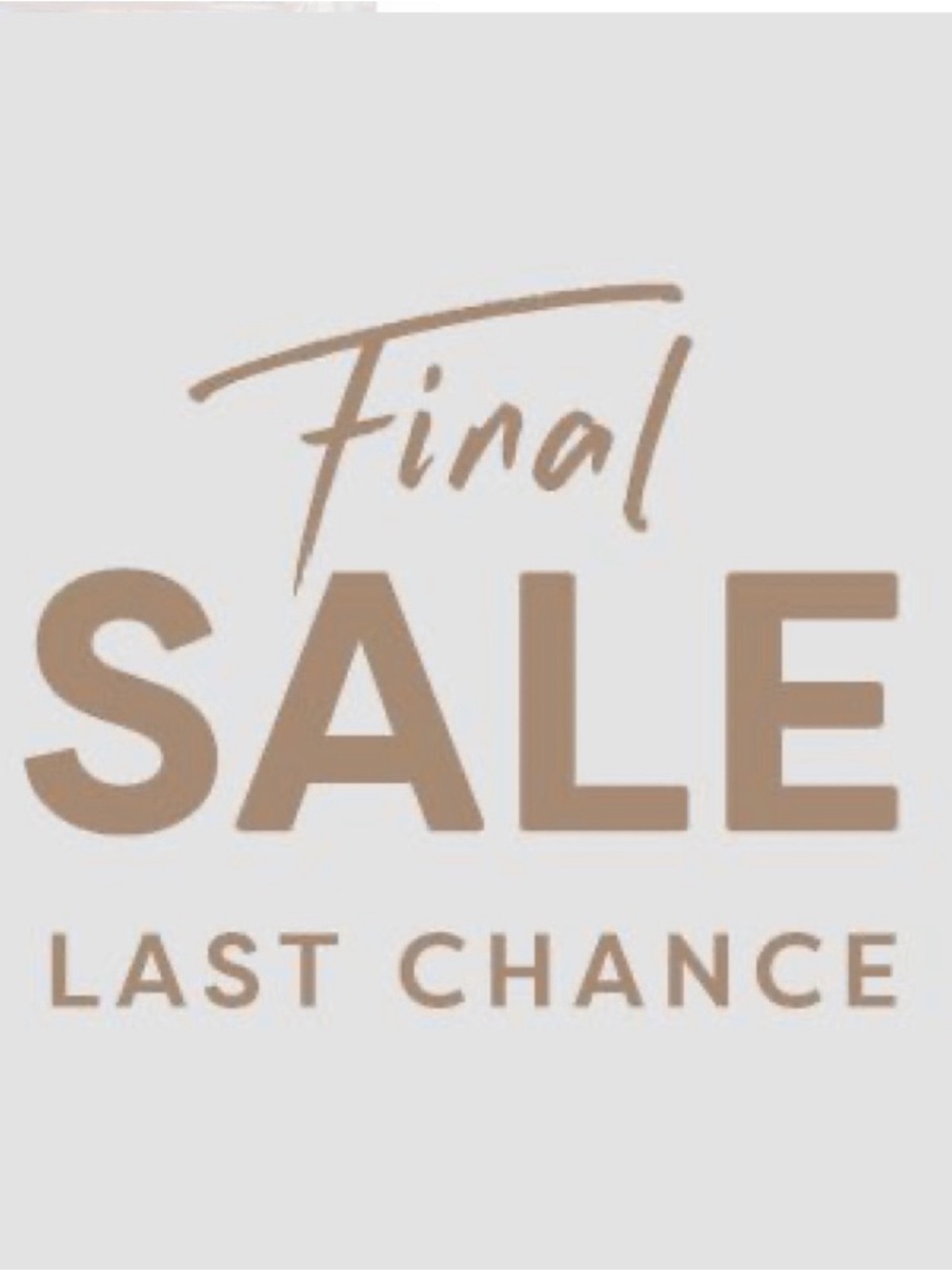 Final SALE Last Chance Items in July